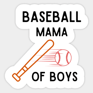 Baseball Mama Of Boys Sticker